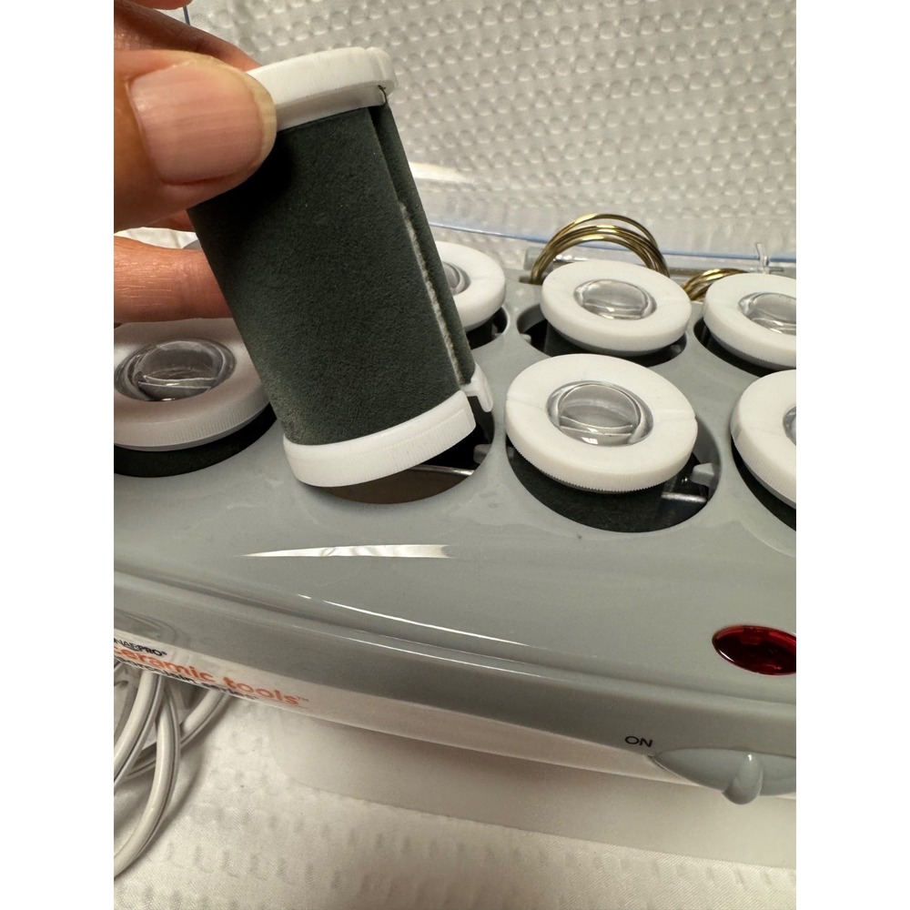 12 Piece Conair Pro Ceramic Tools Porcelain Series Hair Hot Rollers Smooth Style - Picture 6 of 15